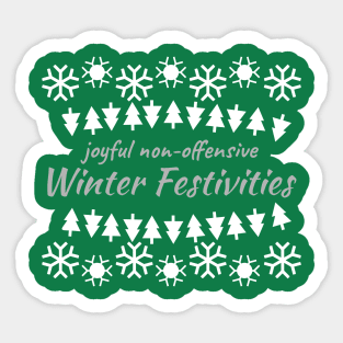 Joyful non-offensive Winter Festivities Sticker